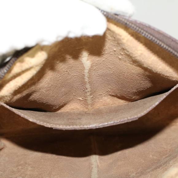 GUCCI GG Canvas Web Sherry Line Hand Bag PVC Leather Beige Red Auth 45605 - Picture 11 of 16